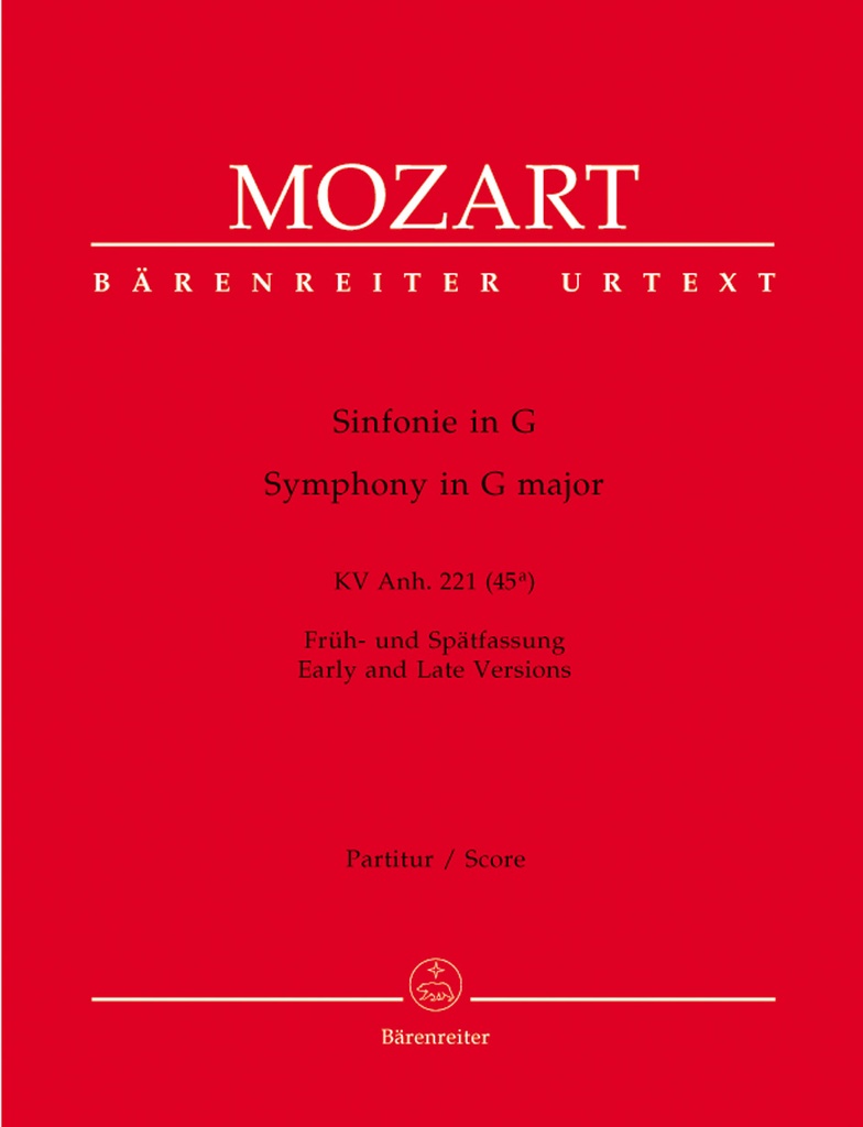 Symphony G major, KV.Anh. 221 (45a) (Full score, Urtext edition)