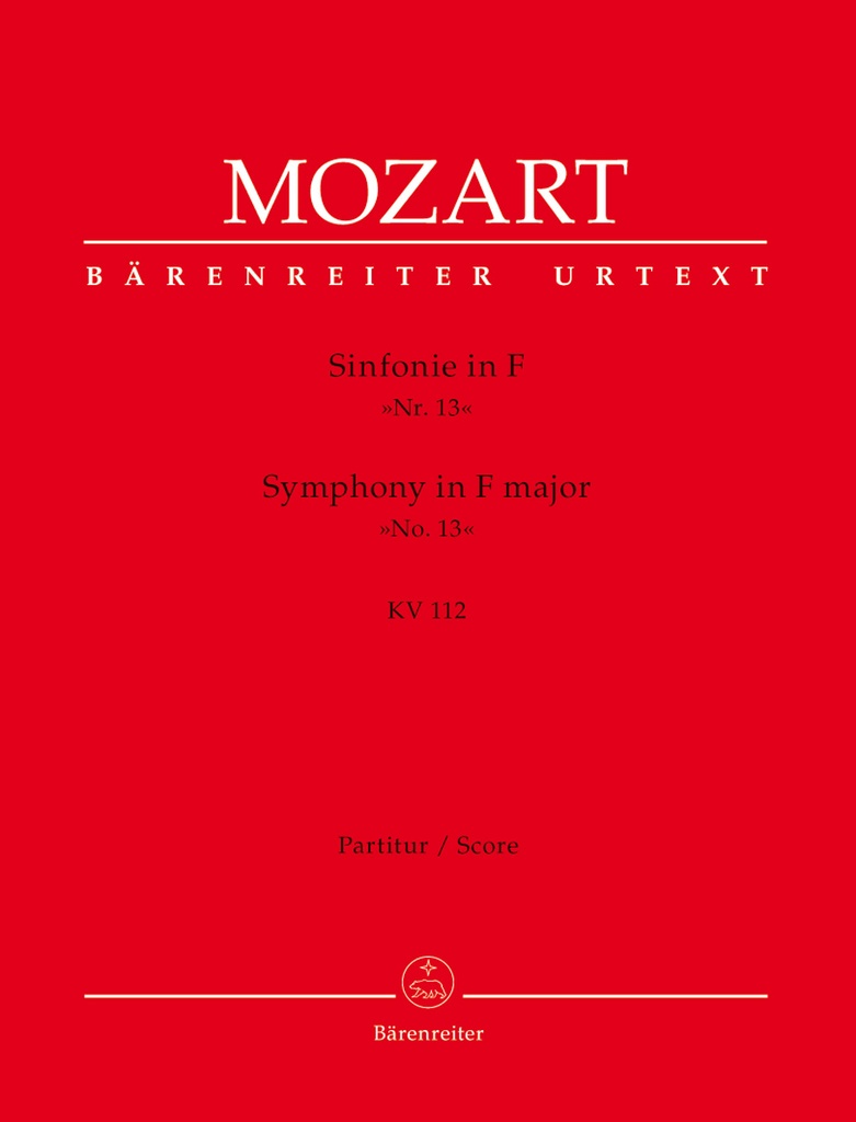Symphony No.13 F major, KV.112 (Full score, Urtext edition)