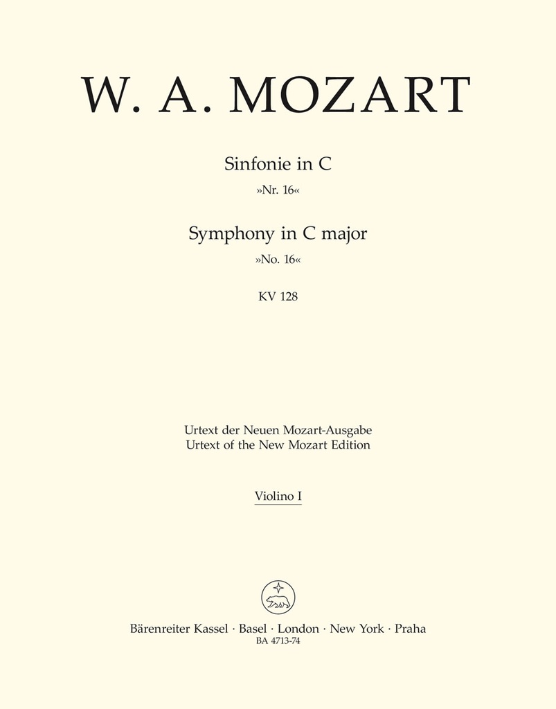 Symphony No.16 C major, KV.128 (Violin 1)