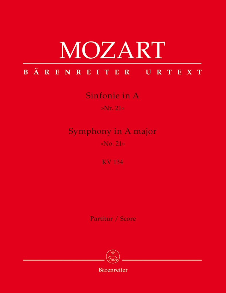 Symphony No.21 A major, KV.134 (Full score, Urtext edition)