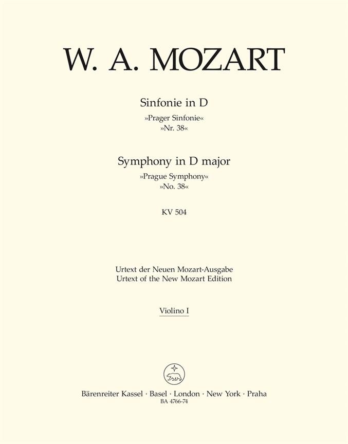 Symphony No.38 D major, KV.504 'Prague Symphony' (Violin 1)