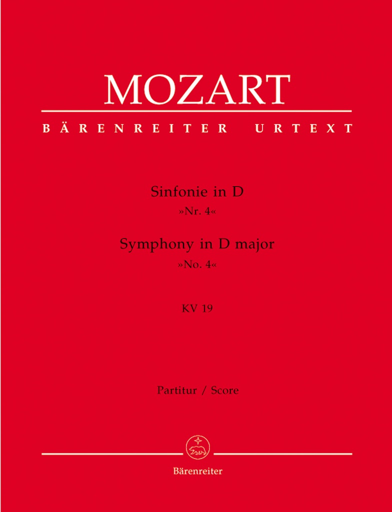 Symphony No.4 D major, KV.19 (Full score, Urtext edition)
