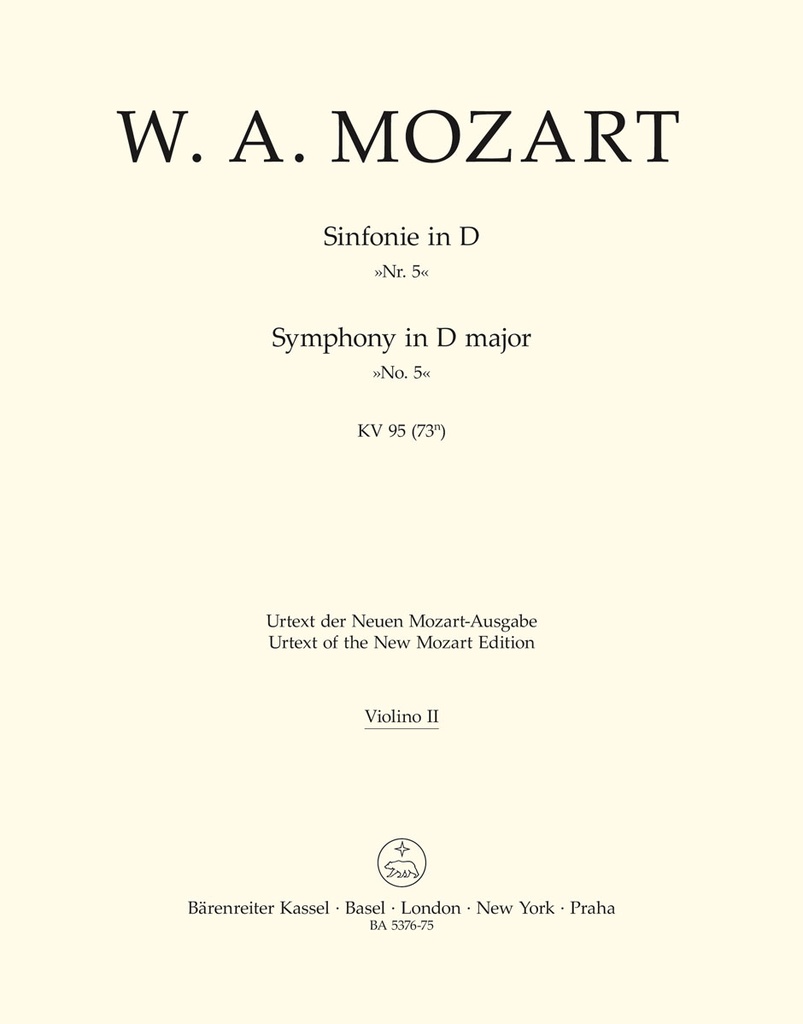 Symphony No.45 D major, KV.95 (73n) (Violin 2)