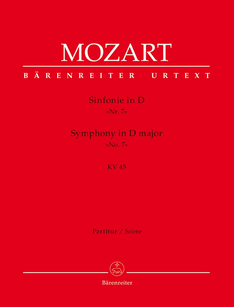 Symphony No.7 D major, KV.45 (Full score, Urtext edition)