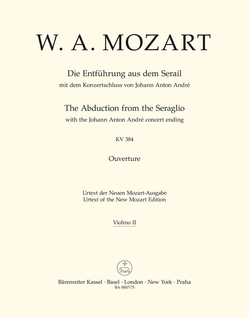 The Abduction from the Seraglio, KV.384 (Violin 2)