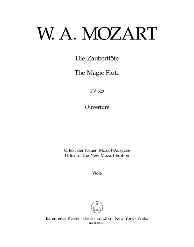 The Magic Flute, KV.620 (Viola)