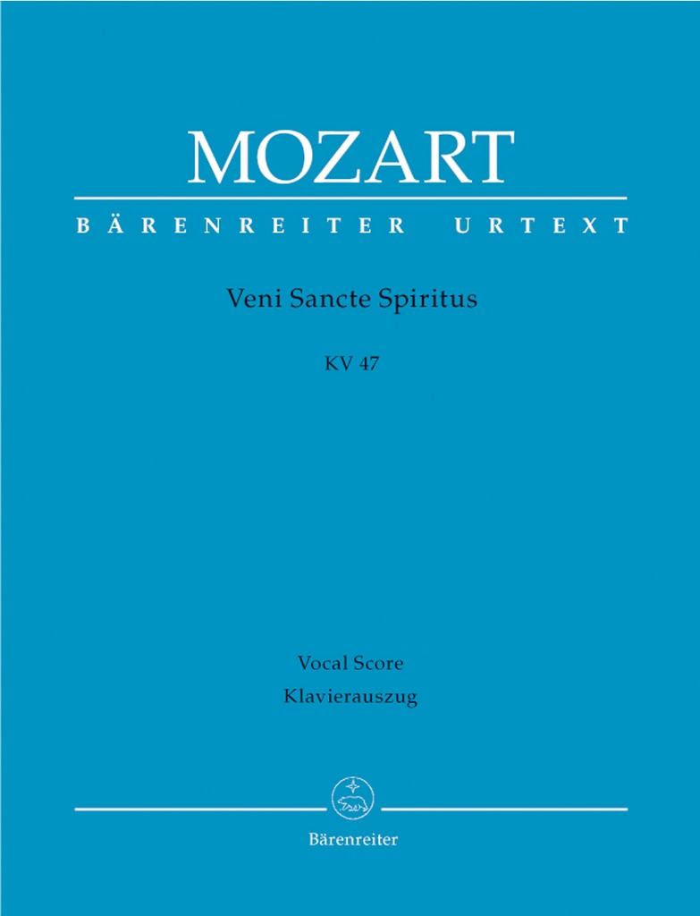 Veni Sancte Spiritus, KV.47 (Vocal score, Urtext edition)