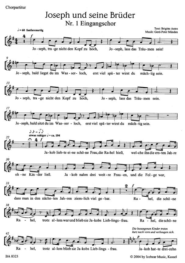 Joseph und seine Brüder (Choral score)