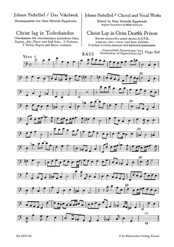 Christ lay in grim death's prison (Double bass)