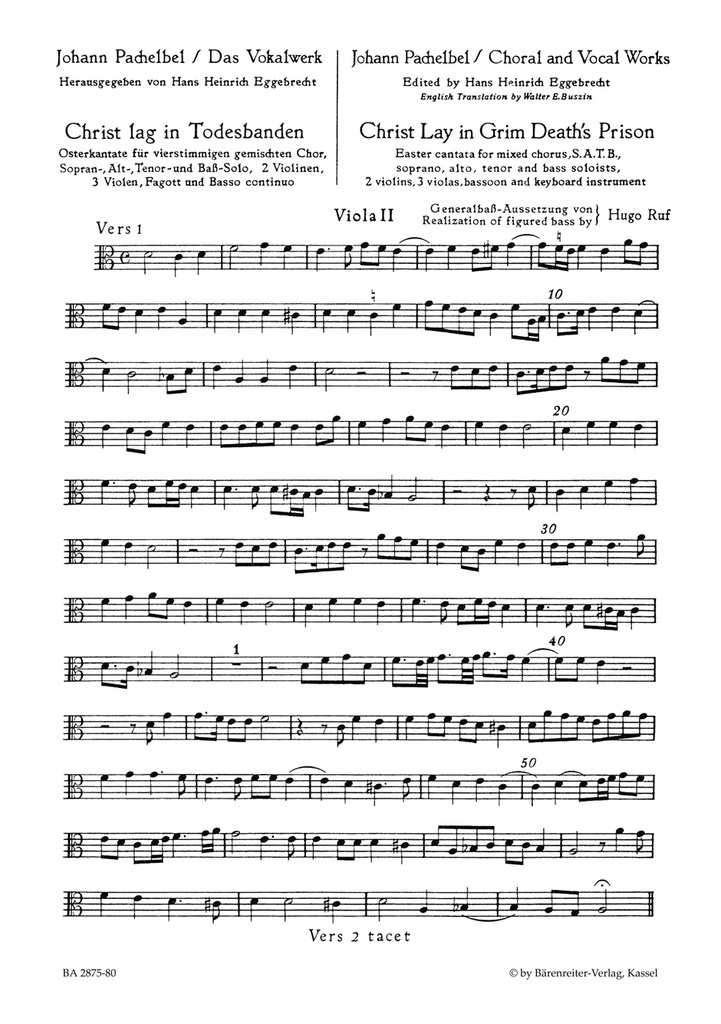 Christ lay in grim death's prison (Viola 2)