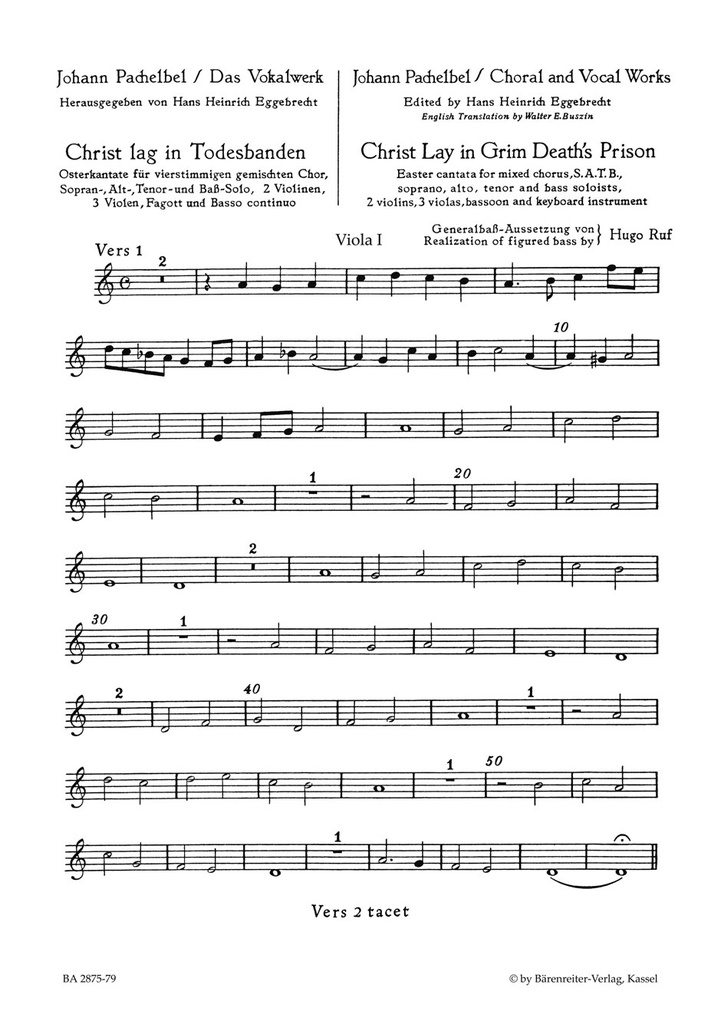 Christ lay in grim death's prison (Viola)