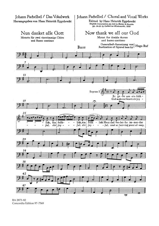 Now thank we all our God (Basso continuo )