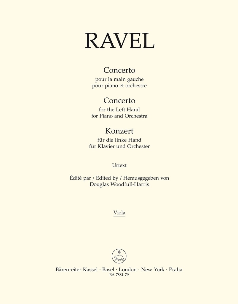 Concerto for the Left Hand for Piano and Orchestra (Viola)