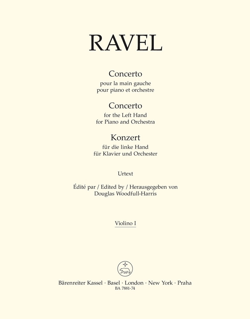 Concerto for the Left Hand for Piano and Orchestra (Violin 1)