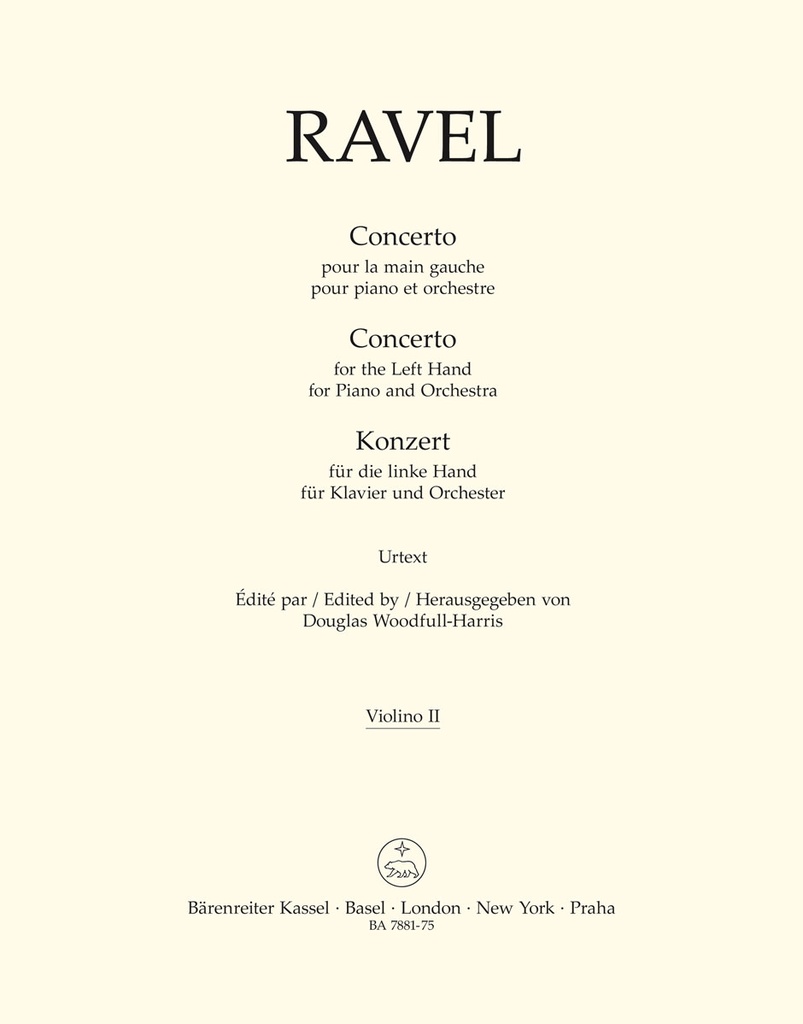 Concerto for the Left Hand for Piano and Orchestra (Violin 2)
