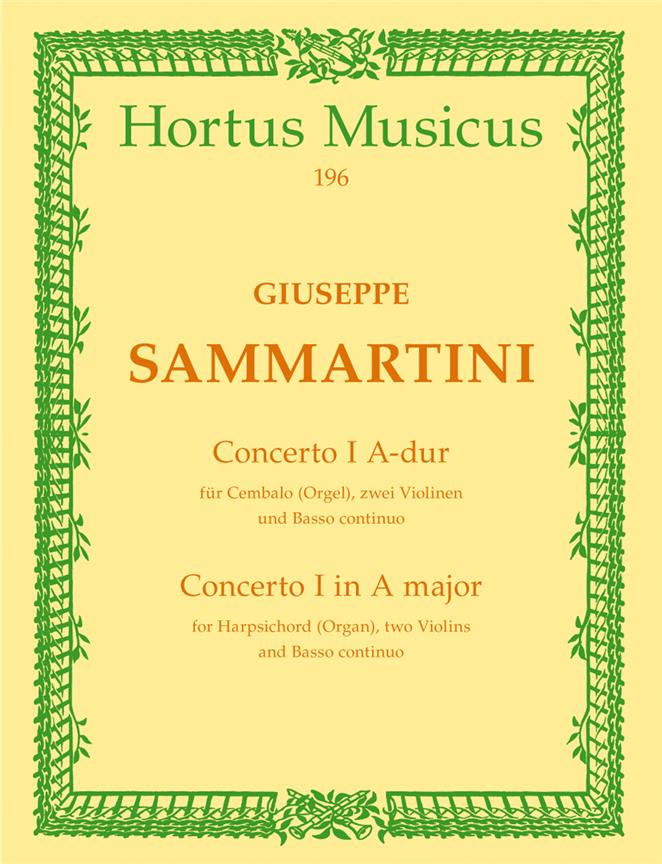 Concerto für Cembalo oder Orgel, zwei Violinen und Basso continuo A-Dur (Score & parts)