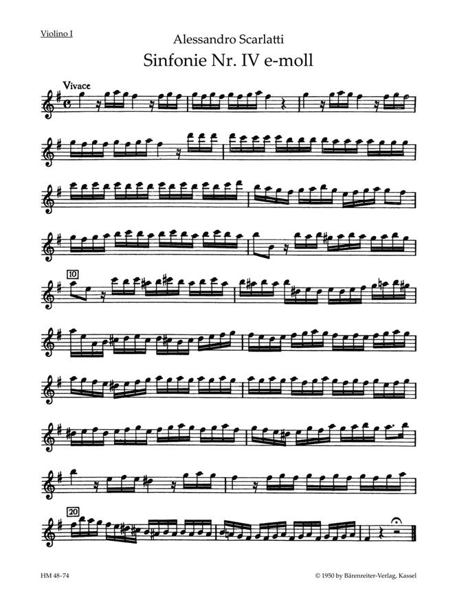 Sinfonia No.4 e-Moll (Violin 1)
