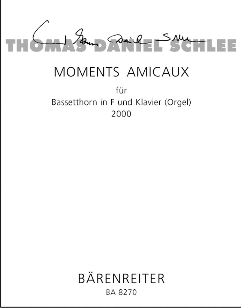 Moments Amicaux für Bassetthorn in F und Klavier (Orgel) 50a (2000) (Score & parts)