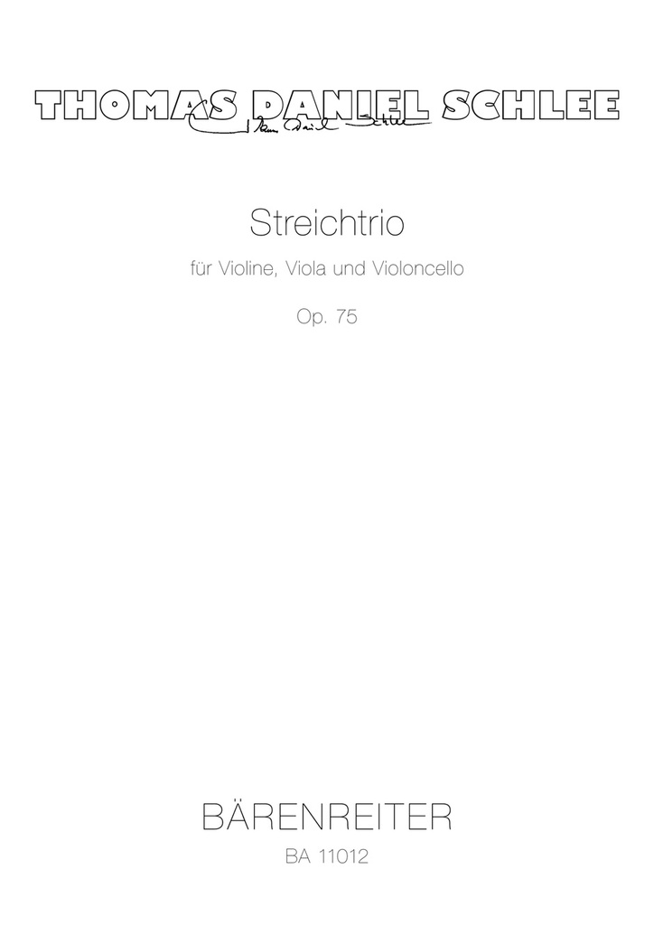 String trio for Violin, Viola and Violoncello, Op.75 (2007) (Score & parts)