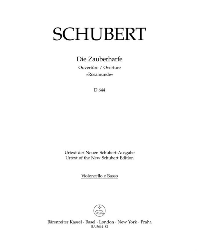 Die Zauberharfe. Ouvertüre C-Dur, D.644 'Rosamunde' (Cello / Double bass)