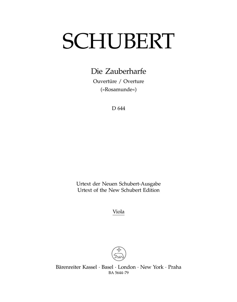 Die Zauberharfe. Ouvertüre C-Dur, D.644 'Rosamunde' (Viola)