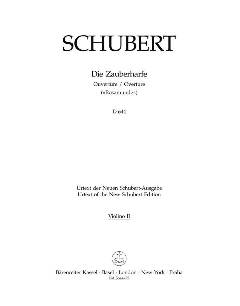 Die Zauberharfe. Ouvertüre C-Dur, D.644 'Rosamunde' (Violin 2)