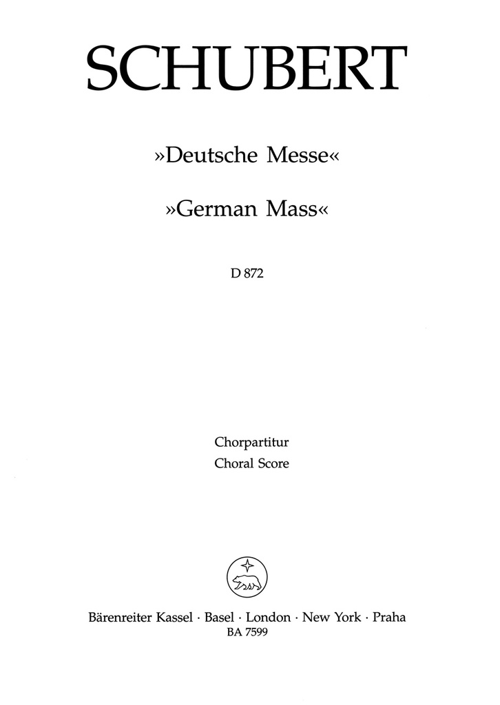 German Mass, D.872 (Choral score)