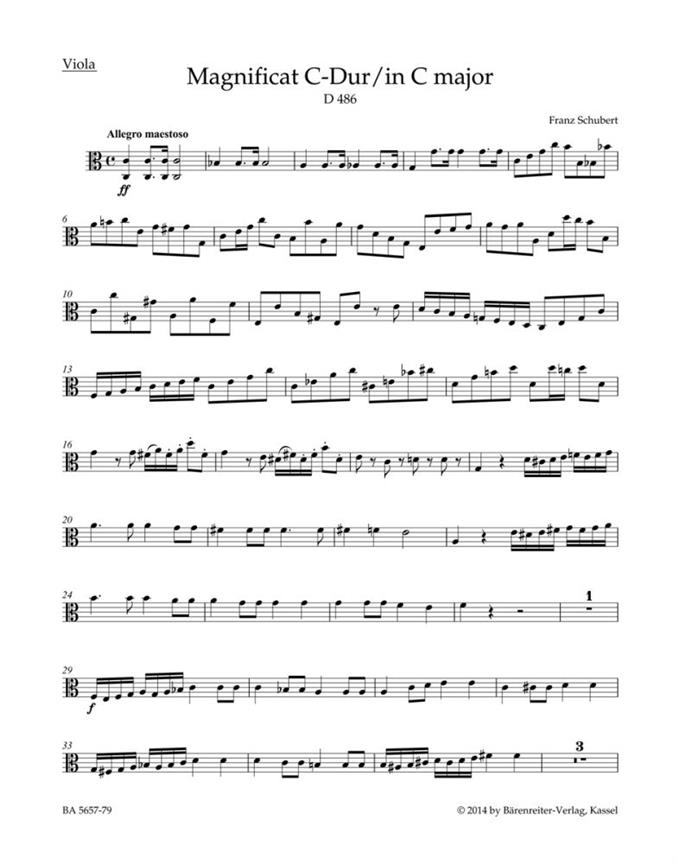 Magnificat C-Dur, D.486 (Viola)