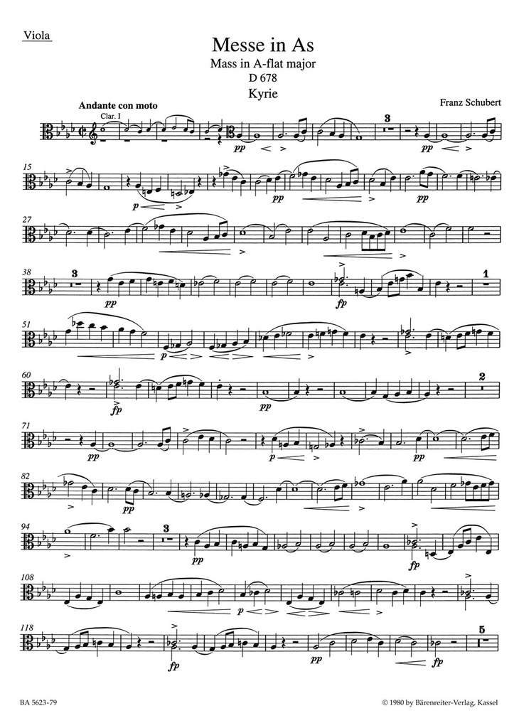Missa A-flat major, D.678 (Viola)