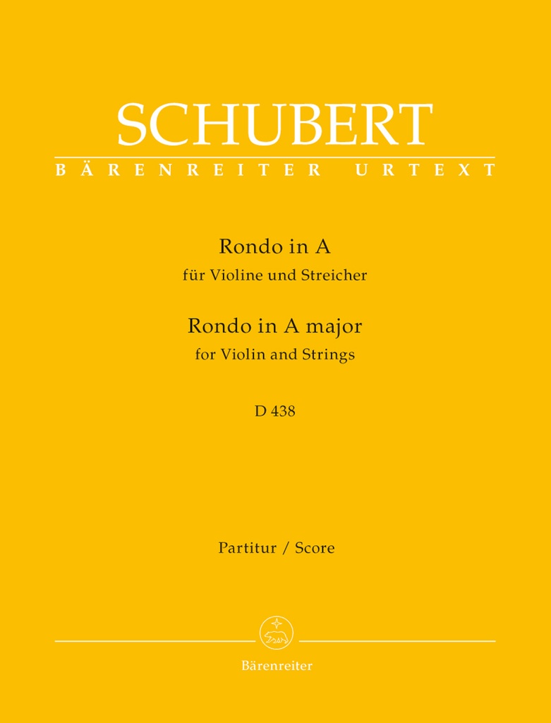 Rondo for Violin and Strings A major, D.438 (Full score, Urtext edition)