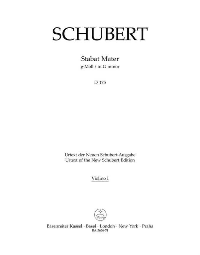 Stabat Mater g-Moll, D.175 (Violin 1)