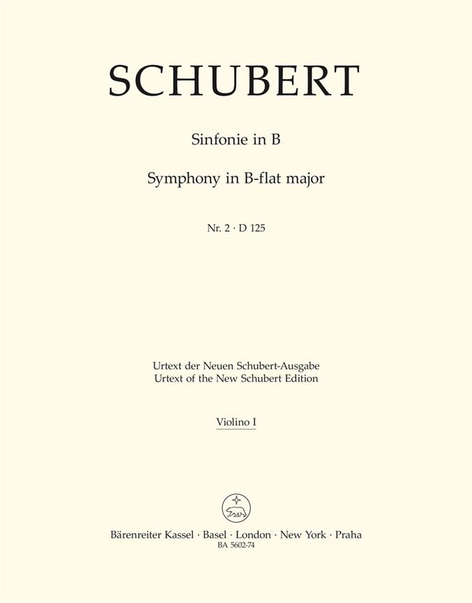 Symphony No.2 B-flat major, D.125 (1814) (Violin 1)