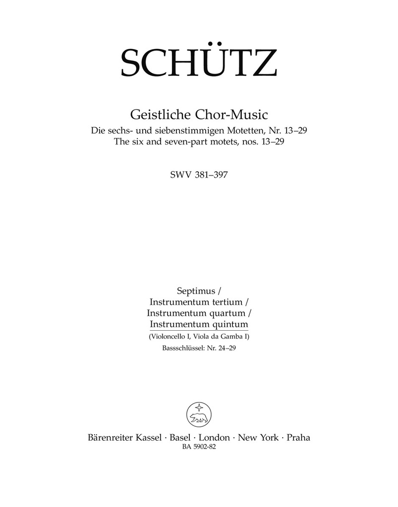 Geistliche Chor-Music, SWV.381-397 (Septimus)