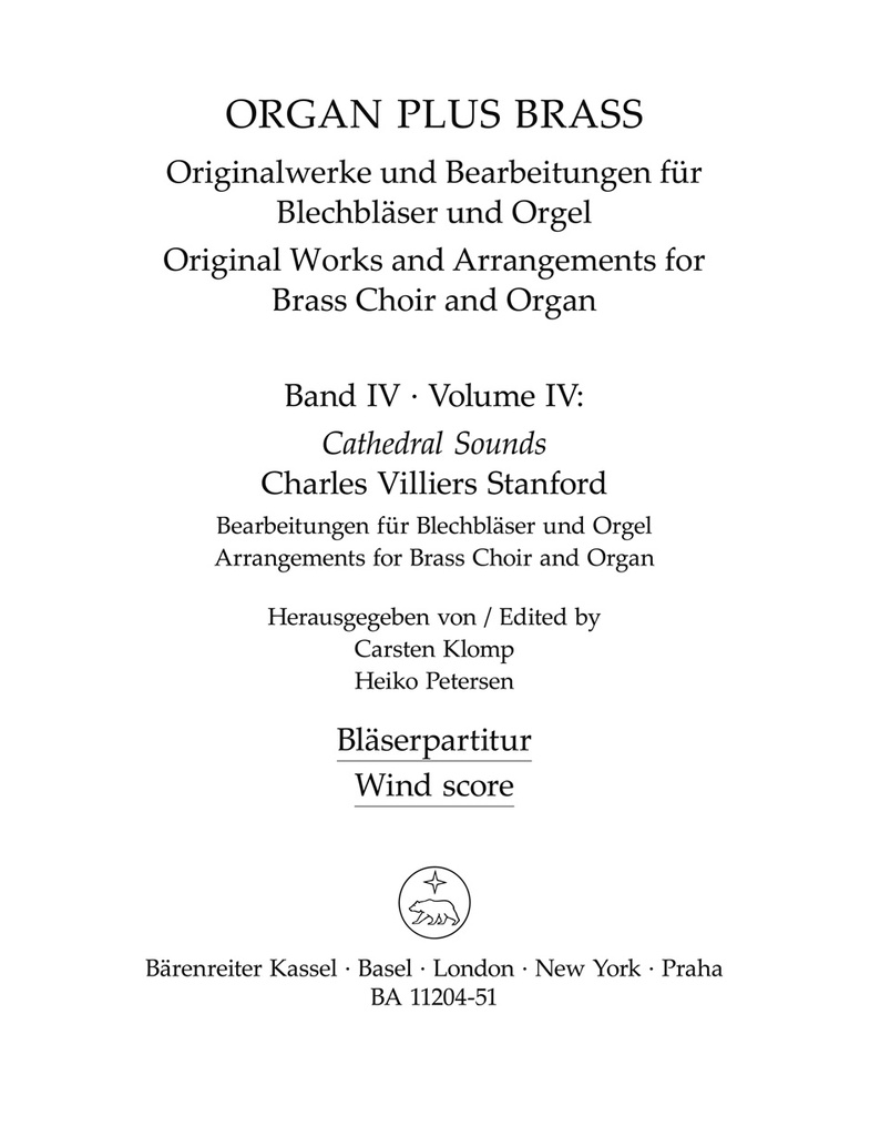 Organ plus brass - Vol.IV: Cathedral Sounds (Wind parts)