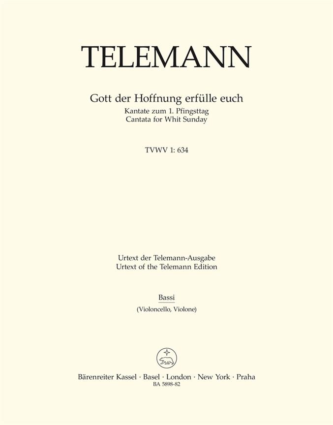 Gott der Hoffnung erfülle euch TVWV 1:634 (Bassi)
