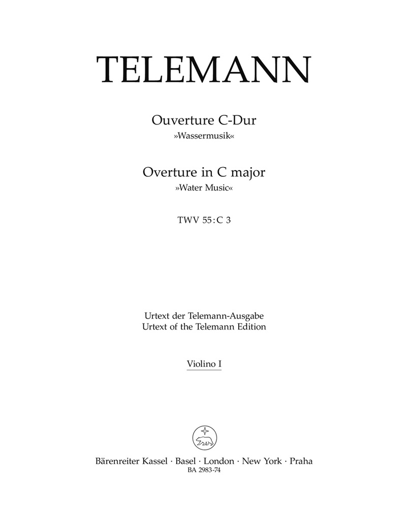 Ouverture C-Dur, TWV.55:C3 'Wassermusik' (Violin 1)