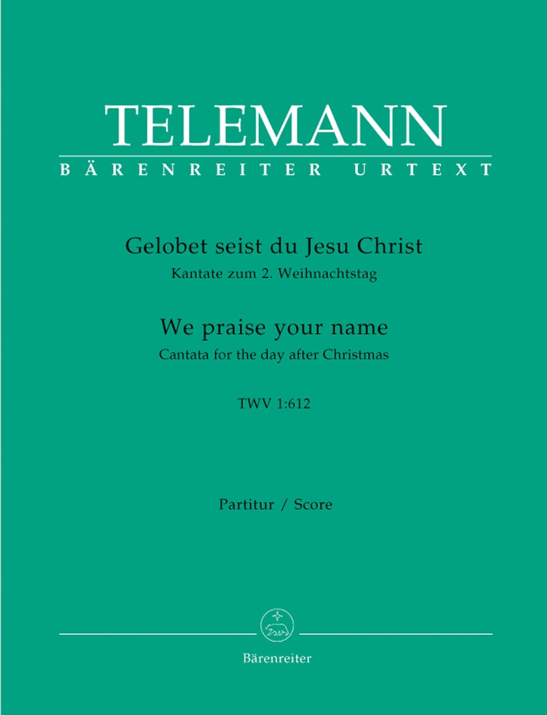 We praise your name, TWV.1:612 (Full score, Urtext edition)