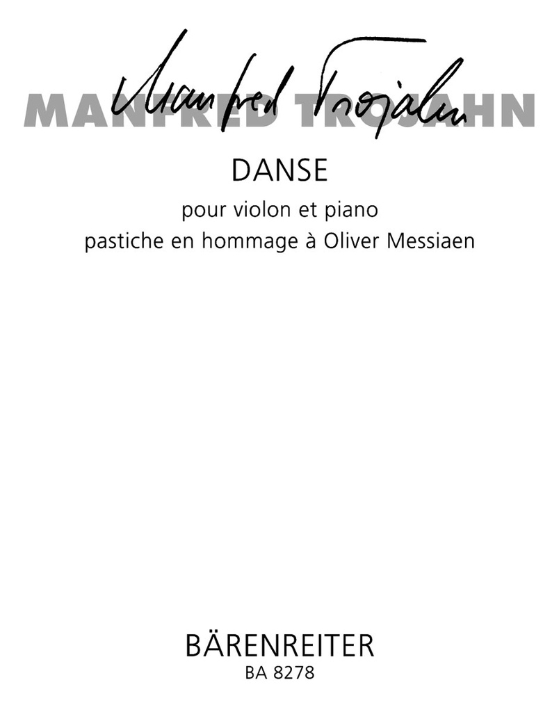 Danse for Violin and Piano (Score & parts)