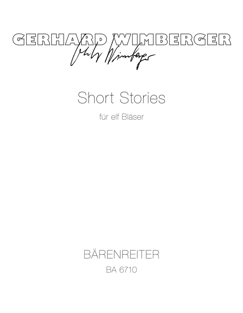 Short Stories für elf Bläser (1975) (Study score)