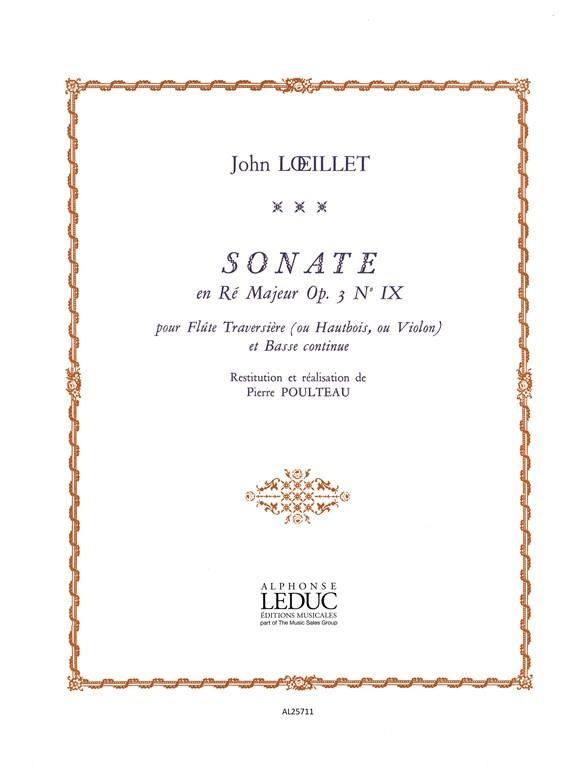 Sonate en re majeur, Op.3 no.9