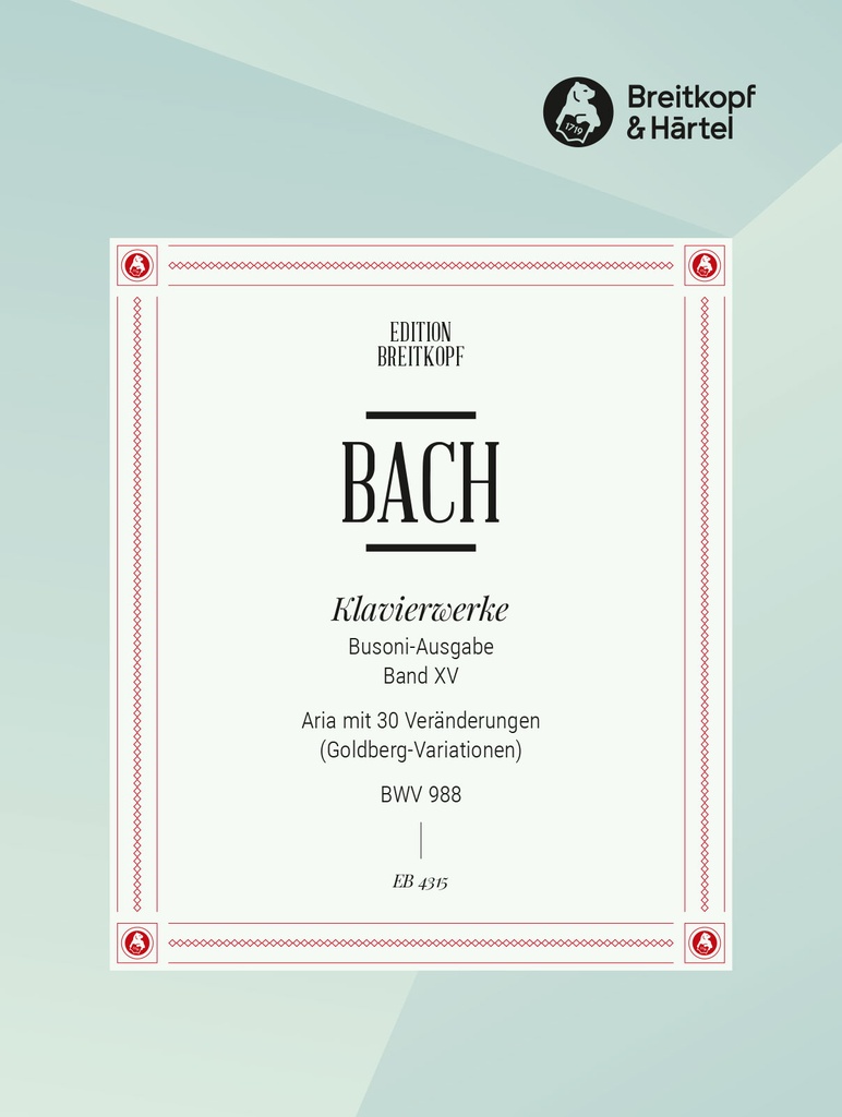 Complete Piano Works in 25 Volumes - Vol.15: Aria with 30 Alterations (Goldberg-Variations) BWV 988