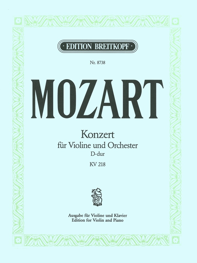 Violin Concerto [No. 4] in D major, KV.218 (Piano reduction)