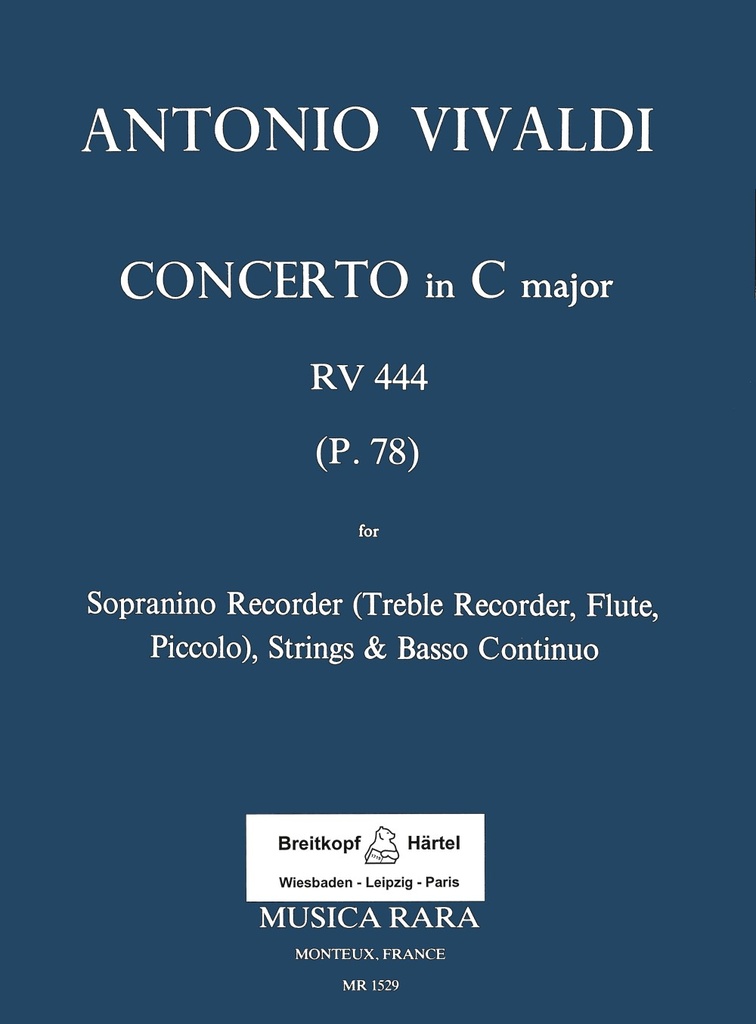 Concerto in C major, RV.444 (Score and parts)