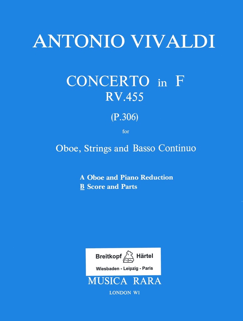 Concerto in F major, RV.455 (Score and parts)