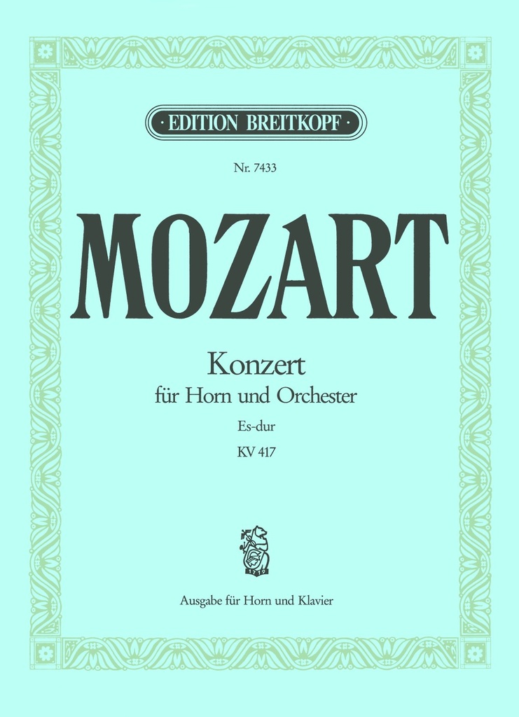 Horn Concerto [No. 2] in Eb major, KV.417 (Piano reduction)