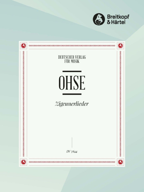 Zigeunerlieder (Choral score)