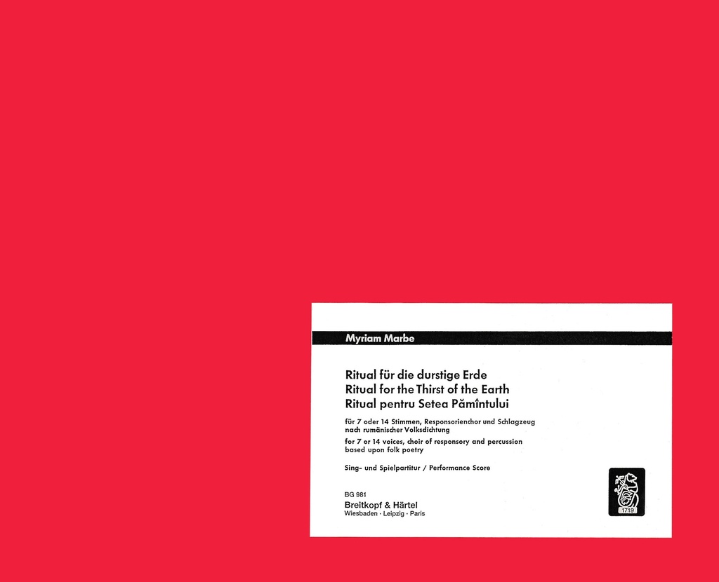 Ritual for the Thirst of the Earth (Performance score)