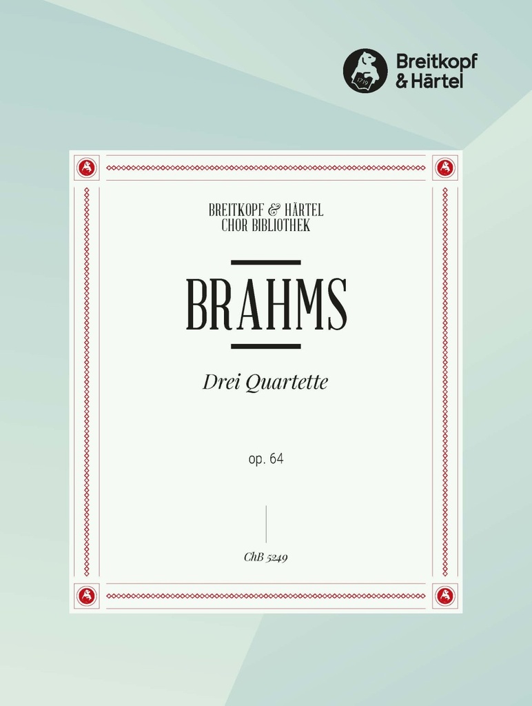 3 Quartets, Op.64 (Choral score)