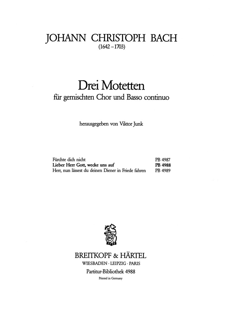 Lieber Herr Gott (Choral score)