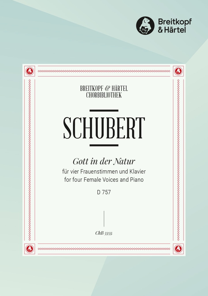 Gott in der Natur, D.757 [Op. post. 133] (Choral score)
